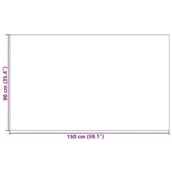 Tapis d'entrée rectangulaire beige 90x150 cm 
