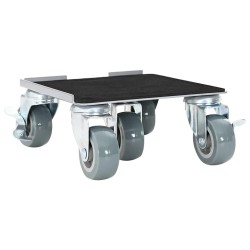 Roulettes pour meubles 4 pièces avec élévateur 17,5 x 16 x 7,5 cm Acier 1600 kg 