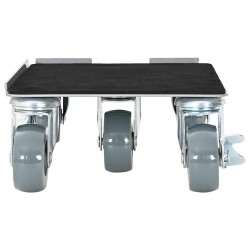 Roulettes pour meubles 4 pièces avec élévateur 17,5 x 16 x 7,5 cm Acier 1600 kg 
