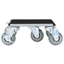 Roulettes pour meubles 4 pièces avec élévateur 17,5 x 16 x 7,5 cm Acier 1600 kg 