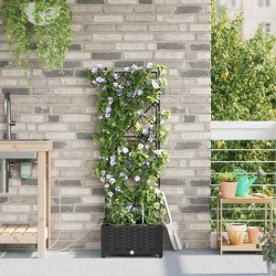 Jardinières de jardin 1 pc Noir 40 x 40 x 126 cm Plastique 