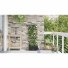 Jardinières de jardin 1 pc Noir 40 x 40 x 126 cm Plastique 