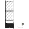 Jardinières de jardin 1 pc Noir 40 x 40 x 126 cm Plastique 