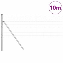 Clôture Euro avec 7 poteaux 0,4 x 10 m en acier galvanisé 
