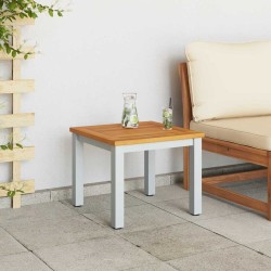 Table d'appoint de jardin 45x45x38 cm en bois d'acacia massif 