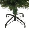 Sapin de Noël artificiel mince avec support vert 210 cm PVC 