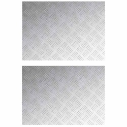 Plaques en Aluminium Antidérapantes avec Motif 2 pcs 70x50 cm 