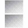 Plaques en Aluminium Antidérapantes avec Motif 2 pcs 70x50 cm 