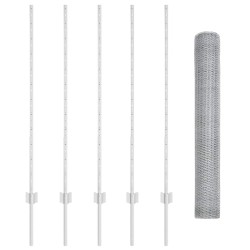 Poteaux de clôture 10 pcs U-Channel 120 cm Acier Galvanisé 
