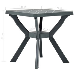 Table de bistro Vert 70x70x72 cm Plastique 