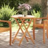 Table pliable de jardin Ø70x75 cm bois d'acacia massif 