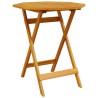 Table pliable de jardin Ø70x75 cm bois d'acacia massif 