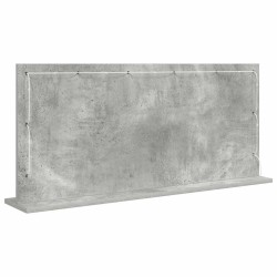 Miroir de maquillage avec lumières LED Gris béton 100x45x18 cm 