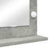 Miroir de maquillage avec lumières LED Gris béton 100x45x18 cm 
