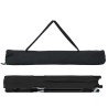 Chaise longue pliable de avec sac de transport, noire, en tissu oxford 600D. 