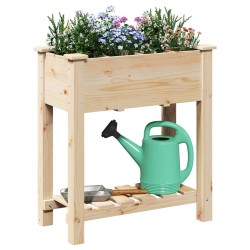 Jardinière avec grilles 71x37x76 cm en bois massif de pin 