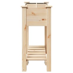 Jardinière avec grilles 71x37x76 cm en bois massif de pin 