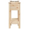 Jardinière avec grilles 71x37x76 cm en bois massif de pin 