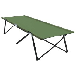 Lit de soleil pliable avec sac de transport vert armée en toile Oxford 600D 