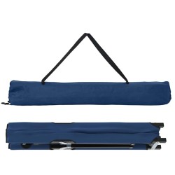 Lit de soleil pliant avec sac de transport bleu en tissu Oxford 600D 