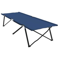 Lit de soleil pliant avec sac de transport bleu en tissu Oxford 600D 