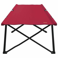 Lit de plage pliant avec sac de transport Rouge en tissu Oxford 600D 