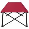 Lit de plage pliant avec sac de transport Rouge en tissu Oxford 600D 