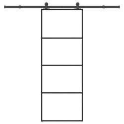 Porte coulissante avec kit de quincaillerie 76x205 cm Verre ESG 