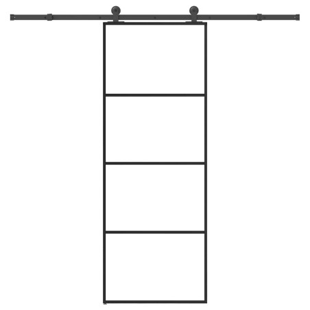 Porte coulissante avec kit de quincaillerie 76x205 cm Verre ESG 