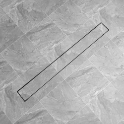 Drain de douche linéaire 1030 x 140 mm Acier inoxydable 
