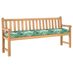 Coussins de palette pour banc 2 pcs Motif de feuille 180x40x8 cm Tissu Oxford 