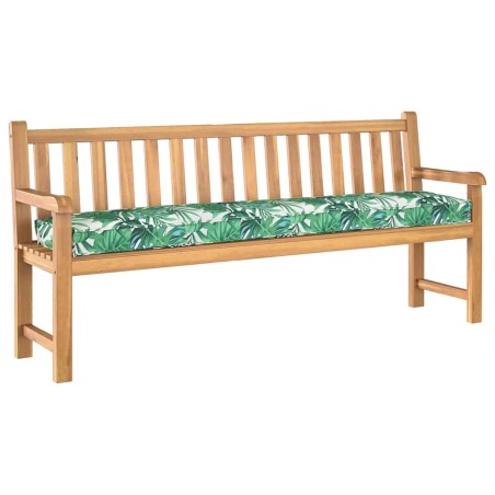 Coussins de palette pour banc 2 pcs Motif de feuille 180x40x8 cm Tissu Oxford 
