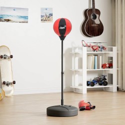 Ensemble de punching ball avec gants et pompe hauteur réglable 