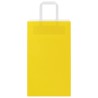 Sacs en papier 250 pcs avec poignées jaune 21x11x36 cm 