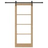Porte coulissante avec quincaillerie 86x211 cm Bois massif en pin 