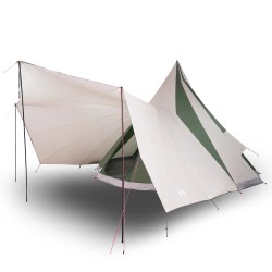 Tente familiale tipi verte pour 12 personnes, imperméable. 