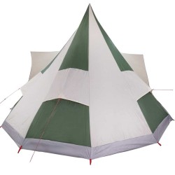 Tente familiale tipi verte pour 12 personnes, imperméable. 