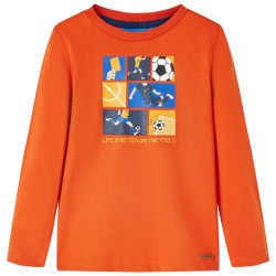 T-shirt enfants à manches longues orange 140 