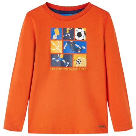 T-shirt enfants à manches longues orange 140 