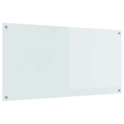 Crédence de cuisine Blanche 120x60x0,6 cm en Verre trempé 
