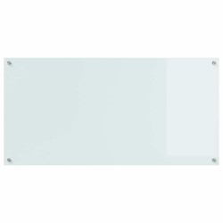 Crédence de cuisine Blanche 120x60x0,6 cm en Verre trempé 