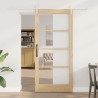 Porte Coulissante avec Kit Quincaillerie 93x202 cm Bois Massif Pin 