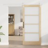Porte Coulissante avec Kit Quincaillerie 93x202 cm Bois Massif Pin 