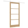Porte Coulissante avec Kit Quincaillerie 93x202 cm Bois Massif Pin 