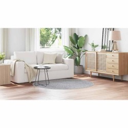 Tapis Shaggy avec support en latex Gris ø160 cm 