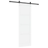 Porte coulissante avec quincaillerie blanche 78x232 cm en bois massif de pin 