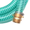 Tuyau d'aspiration avec raccords en laiton 10 m 25 mm Vert 