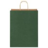 Sacs en papier 250 pcs avec poignées vert 32x12x42 cm 