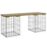 Banc de jardin design gabion 103x31x42 cm bois de pin imprégné 