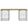 Banc de jardin design gabion 103x31x42 cm bois de pin imprégné 
